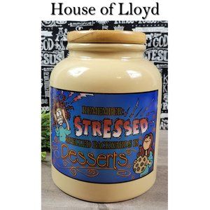 Stressed Spelled Backwards Is Desserts Cookie Jar House of Lloyd Vintage